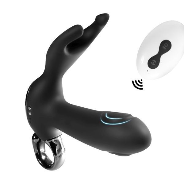 Стимулятор простати B - Series Cute Dual Tapping Anal, 10.1 см (чорний) 86958 фото