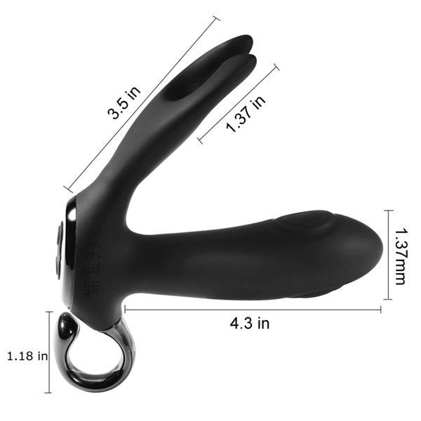 Стимулятор простати B - Series Cute Dual Tapping Anal, 10.1 см (чорний) 86958 фото
