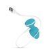 Анальна пробка Cala Azul Blanca Vibrating Anal Plug, 8,3 см (бірюзовий) 30182 фото 7