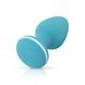 Анальна пробка Cala Azul Blanca Vibrating Anal Plug, 8,3 см (бірюзовий) 30182 фото 2