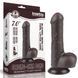 Фаллоимитатор с присоской Lovetoy Sliding Skin Dual Layer, 18,3 см (черный) 98780 фото 4
