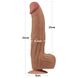 Фалоімітатор LoveToy Sliding-Skin Dual Layer Dong King Sized, 31 см (коричневий) 22400 фото 16