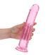Фалоімітатор RealRock Crystal Clear 9'', 25 см (рожевий) 40263_EU фото 6