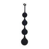 Анальные шарики Levelz by Shots Waterdrop Silicone Anal Balls M, 30 см (черный) 205348 фото