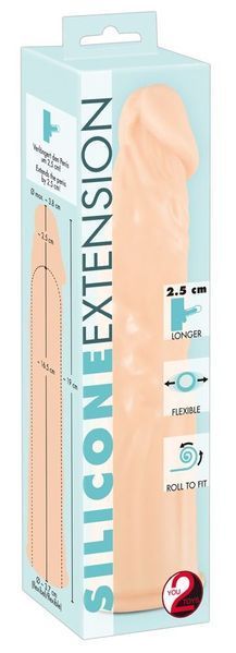 Насадка на пеніс Orion Silicone Extension, 19 см (тілесний) 9522 фото