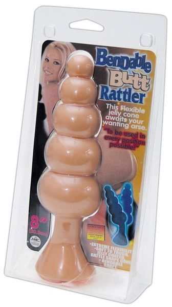 Анальна пробка NMC Bendable Butt Rattler, 20 см (тілесний) 10382 фото
