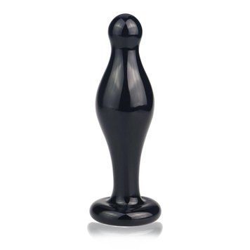 Анальная пробка Love Toy Glass Romance Just Fun 4.5", 11.3 см (черный) 74706 фото