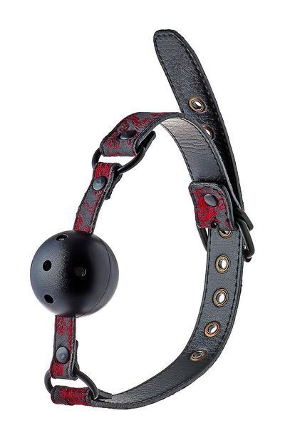 Кляп Blaze Deluxe Breathable Ball Gag, 4.7 см (черный с красным) 78608 фото