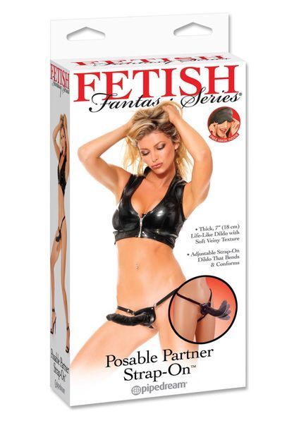 Гибкий страпон Fetish Fantasy Posable Partner, 17,5 см (черный) 8090 фото
