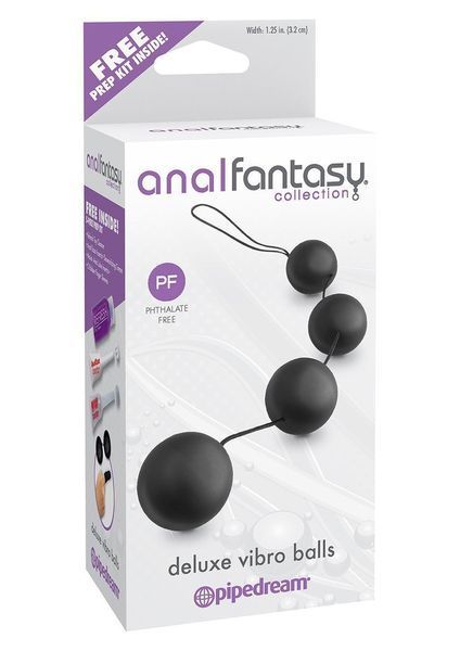 Анальні намиста Pipe Dream Deluxe Vibro Balls, 44,3 см (чорний) 8368 фото