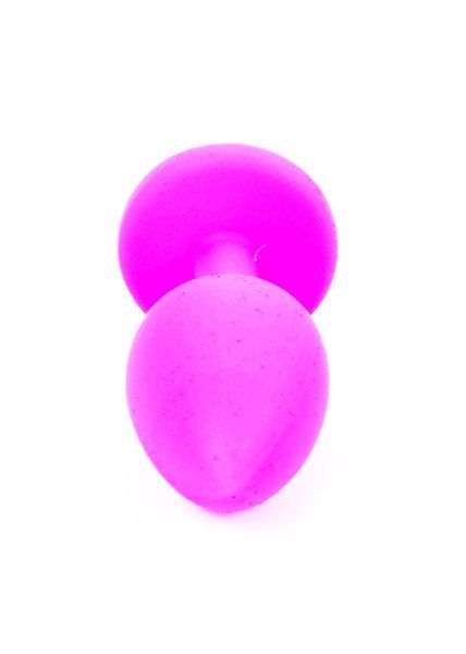 Силіконова анальна пробка з кристалом Boss Plug Jewellery, 7 см (блакитний) 16000 фото