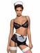 Сексуальный костюм горничной Obsessive Maidme, L/XL (черный) 12190 фото 1