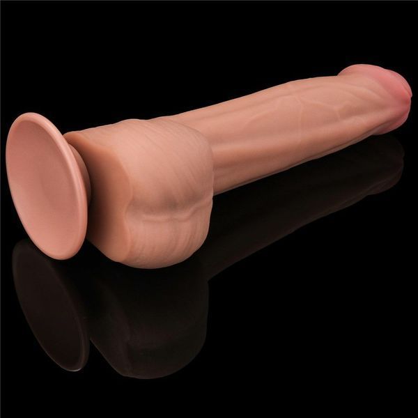 Фалоімітатор LoveToy Sliding-Skin Dual Layer Dong, 29 см (тілесний) 44484 фото