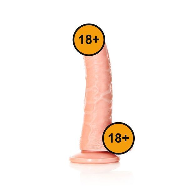 Фалоімітатор RealRock Curved Realistic, 17 см (бежевий) 80464 фото