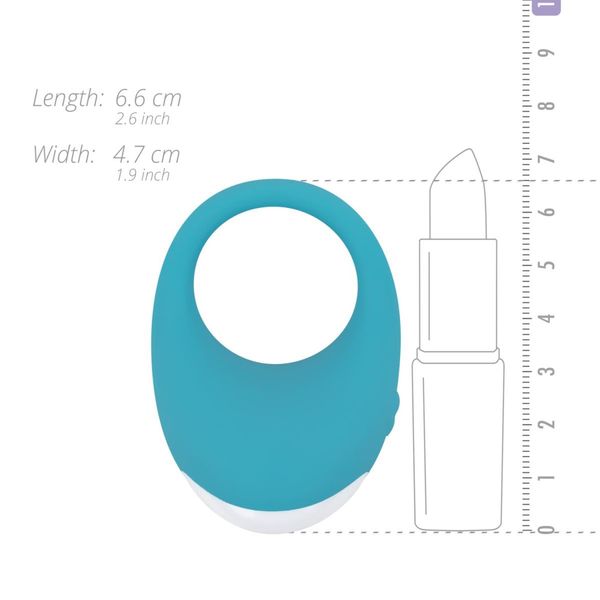 Эрекционное виброкольцо Cala Azul Jose Vibrating Cockring, 3 см (голубой) 15092 фото