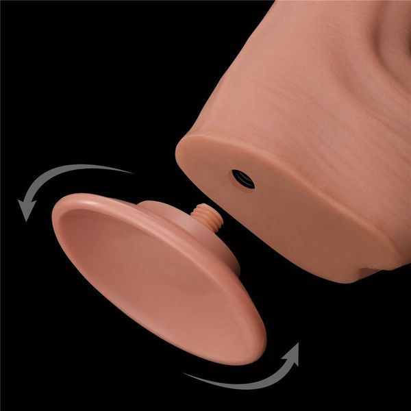 Фалоімітатор LoveToy Sliding-Skin Dual Layer Dong, 29 см (тілесний) 44484 фото