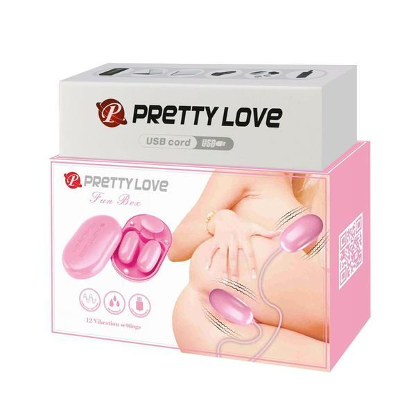 Набір з віброяєць Pretty Love Fun Box (рожевий) 54096 фото