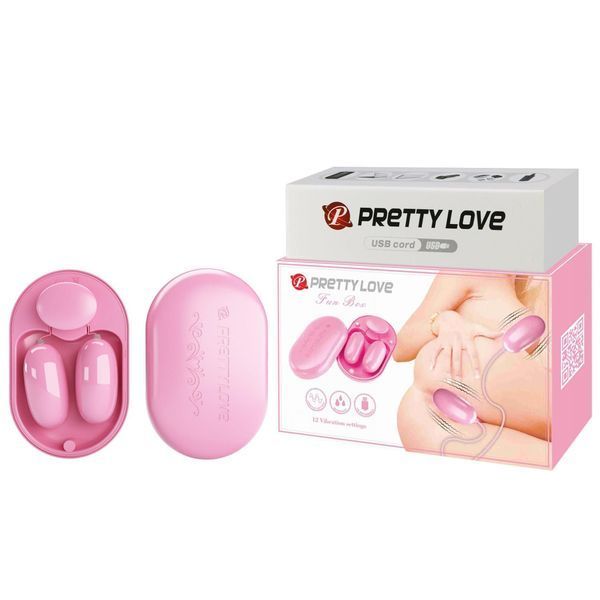 Набір з віброяєць Pretty Love Fun Box (рожевий) 54096 фото