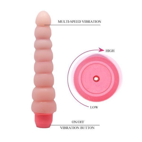 Вібратор Flexi Vibe Sensual Spine, 19 см (тілесний) 47060 фото
