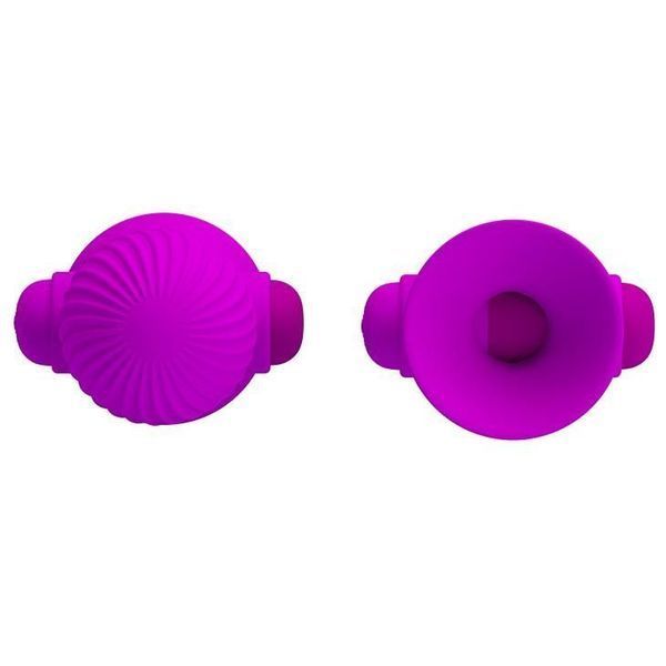 Помпи для сосків з вібрацією Pretty Love Nipple Sucker, 7,2 см (фіолетовий) 10808_EU фото
