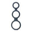 Эрекционное кольцо Boners Triple Cock Ring, 18 см (серый) 22012 фото