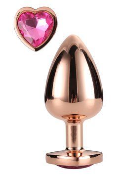Анальная пробка Gleaming Love Gold Plug M, 8.3 см (золотой) 78702 фото