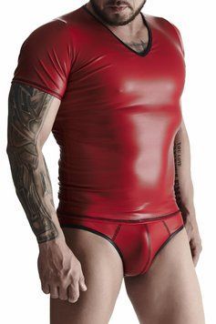 Мужской комплект Regnes Fetish Planet Wetlook, XL (красный) 57926 фото