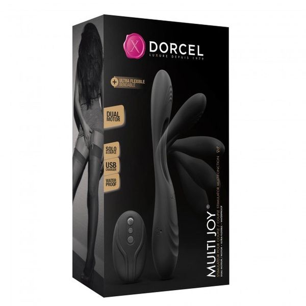 Вибратор для пар Dorcel Multi Joy, 20 см (черный) 12870 фото