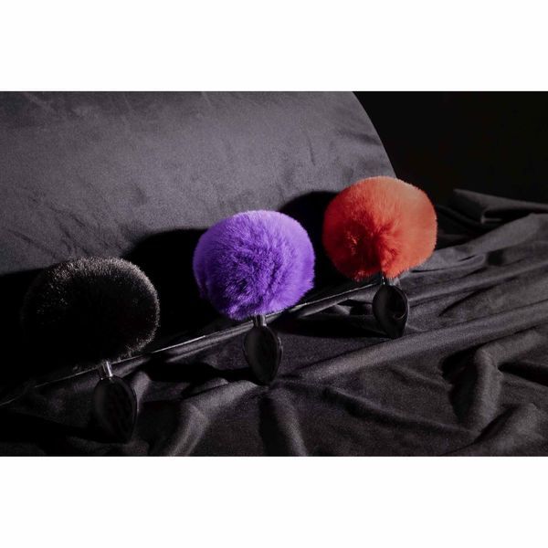 Анальная пробка Ouch! Bunny Tail, 13.5 см (красный) 30673 фото