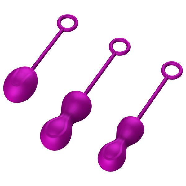 Набір вагінальних кульок Foxshow Kegel Balls Set, 3 шт (фіолетовий) 11232 фото