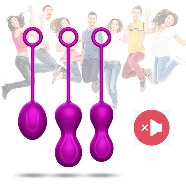 Набір вагінальних кульок Foxshow Kegel Balls Set, 3 шт (фіолетовий) 11232 фото