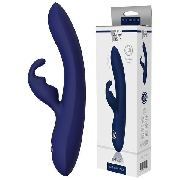 Вибратор-кролик Dream Toys Blue Evolution Themis, 22 см (синий) 30401_EU фото