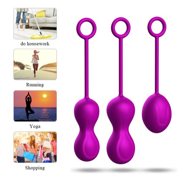 Набір вагінальних кульок Foxshow Kegel Balls Set, 3 шт (фіолетовий) 11232 фото