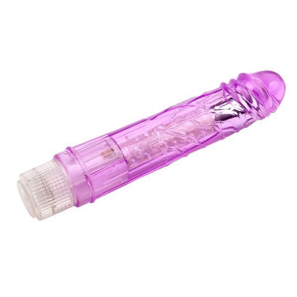 Вибратор Crystal Jelly Glitters Boy, 23.6 см (фиолетовый) 54306 фото