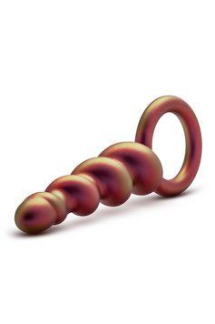 Анальна пробка Anal Adventures Matrix Spiral Loop Plug, 13.3 см (жовтогарячий) 111584 фото