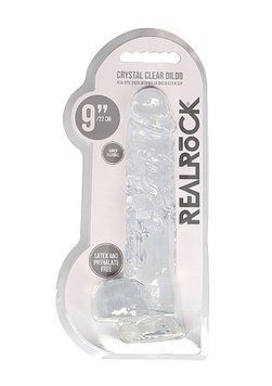 Фаллоимитатор Realrock Crystal Clear 9", 25 см (прозрачный) 80370 фото