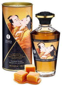 Согревающее массажное масло Shunga Aphrodisiac карамель, 100 мл 30270 фото