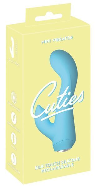 Вібратор-кролик Cuties Mini, 13,7 см (блакитний) 83682 фото