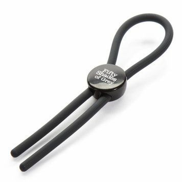 Ерекційне кільце Fifty Shades of Grey Again and Again Adjustable Cock Ring, 20 см (чорний) 60484 фото