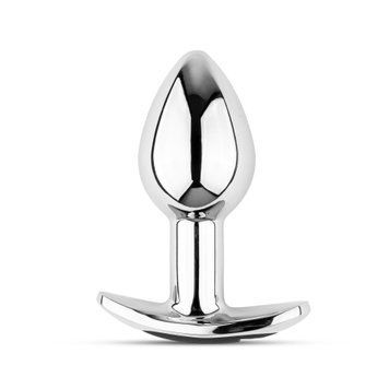 Анальна пробка B - Series HeavyFun Metal Butt Plug M, 8.6 см (сріблястий) 230600 фото