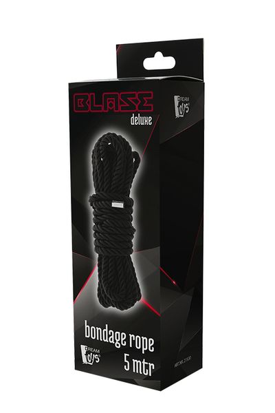 Верёвка для бондажа Blaze Deluxe Bondage Rope, 5 м (черный) 7613 фото