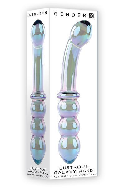 Фалоімітатор Gender X Lustrous Galaxy Wand, 18,5 см (прозорий) 47438_EU фото