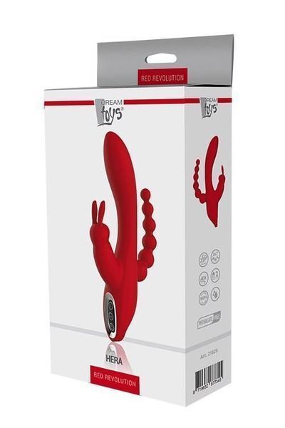 Вібратор-кролик Dream Toys Hera, 21 см (червоний) 16774 фото