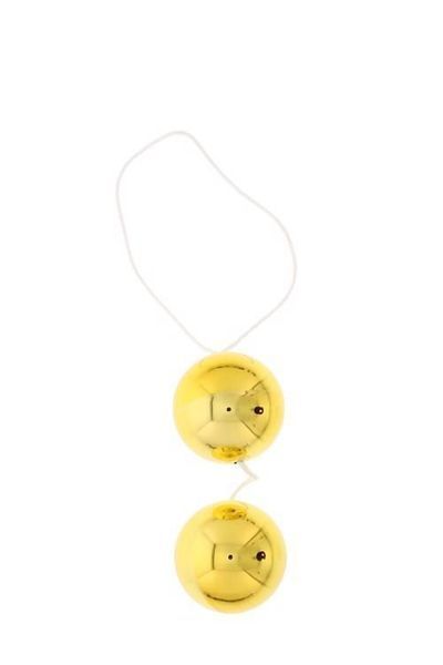 Вагинальные шарики Vibratone Unisex Duo Balls, 3,5 см (золотистый) 10484 фото