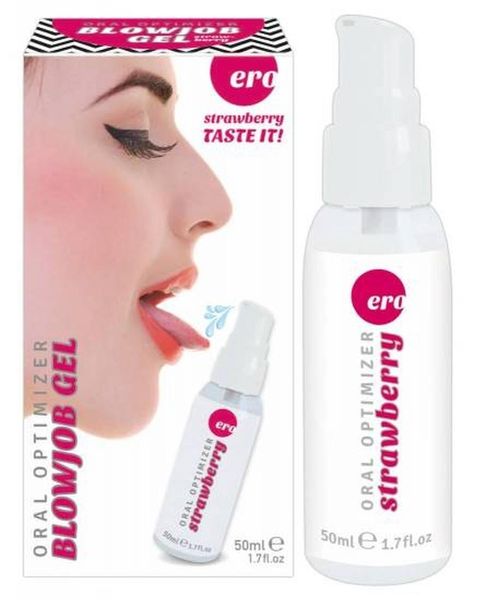 Лубрикант на водной основе Hot Oral Optimizer Blowjob Gel клубника, 50 мл 17642 фото