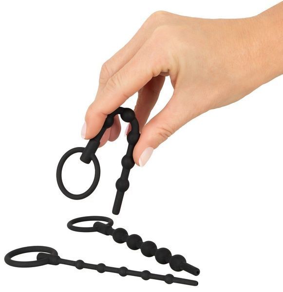 Стимулятор уретри Penisplug Training Set, 3 шт (чорний) 107750 фото