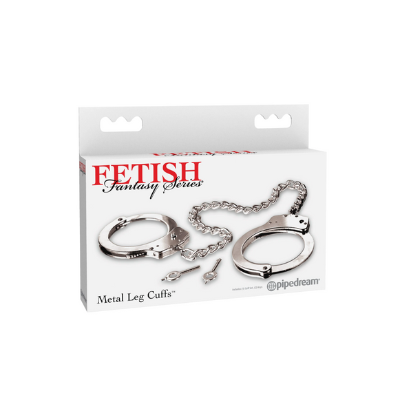 Наручники на ноги Pipedream Fetish Fantasy Series Metal Leg Cuffs, 45 см (серебристый) 73562 фото
