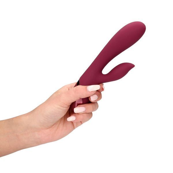 Вибратор-кролик Loveline Smooth Silicone Rabbit, 20 см (вишневый) 79512 фото