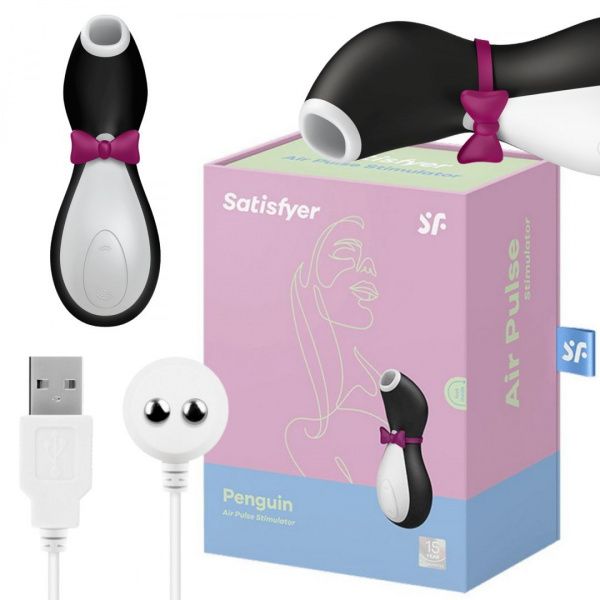 Вакуумный стимулятор клитора Satisfyer Pro Penguin Next Generation, 12 см (черный) 8770 фото