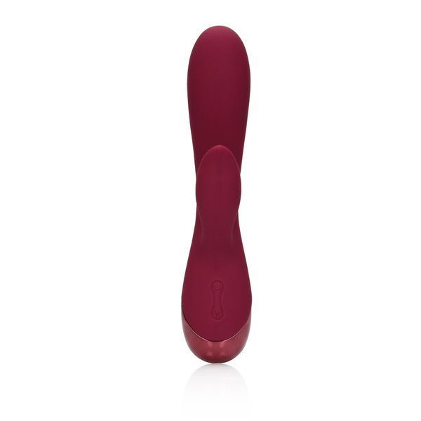 Вибратор-кролик Loveline Smooth Silicone Rabbit, 20 см (вишневый) 79512 фото